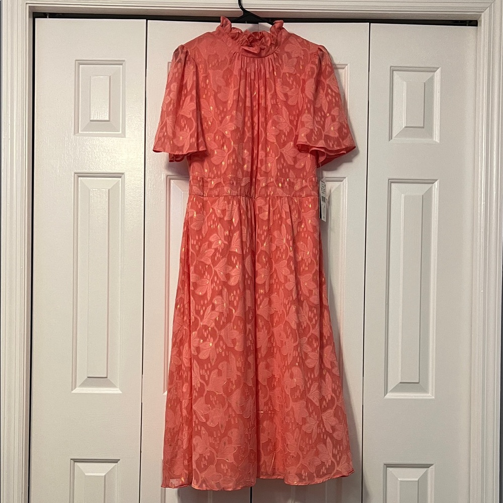 Elegant Coral Maxi Dress